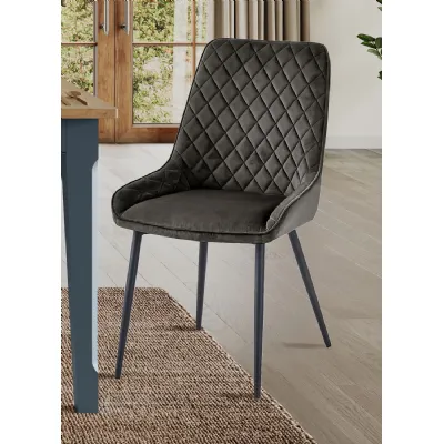 Signature Blue Dining Chairl GUN METAL GREY (Pack of Two)