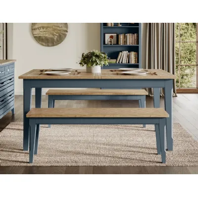 Signature Blue Extending Dining Table