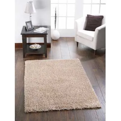 Origins Chicago Latte Shaggy Rectangular Floor Rug 160x230cm Hand Tufted