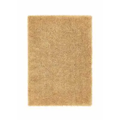 Origins Chicago Ochre Yellow Shaggy Floor Rug 160x230cm Hand Tufted