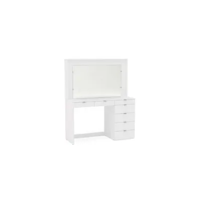 Chloe 7 Drawer Dressing Table And Mirror White