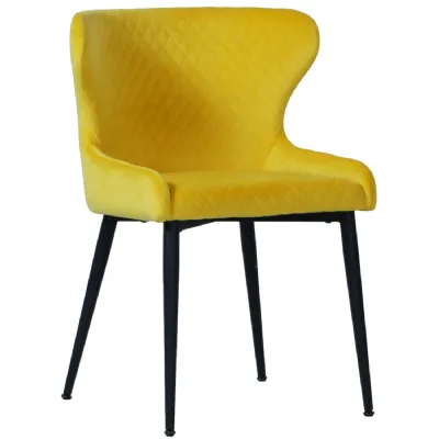 Orbit Chair Yellow Velvet