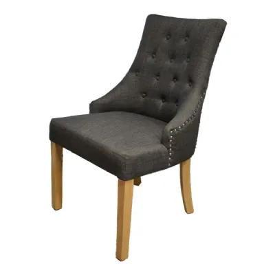 Windsor chair in charcoal fabric