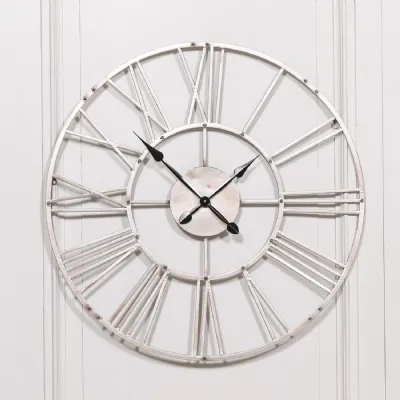 Vintage Silver Wall Clock