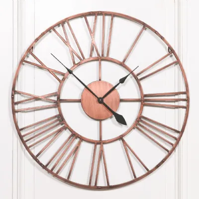 Vintage Copper Effect Wall Clock