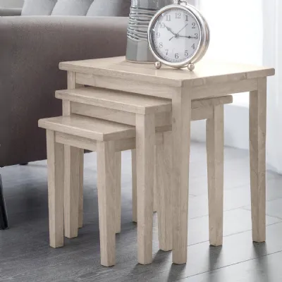 Cleo White Wash Nest of Tables