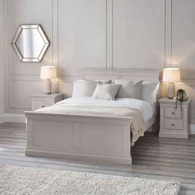 Clermont 135Cm Double Bed Light Grey