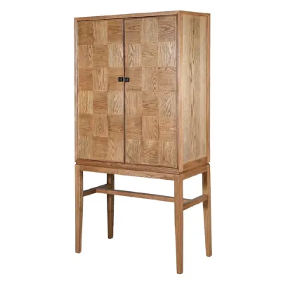 Squares 2 Door Wooden Cabinet