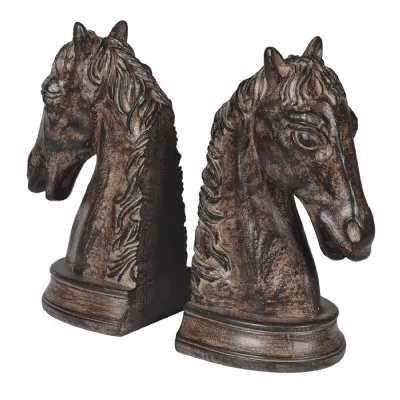 Set of 2 Horse Head Bookends