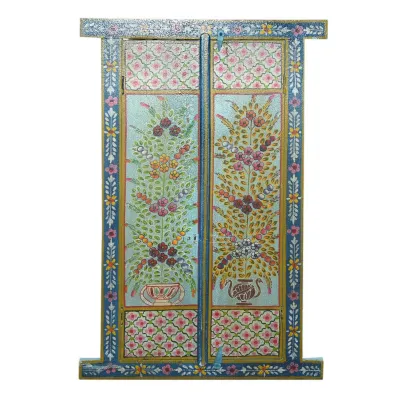 Handpainted Shutter with Mirror