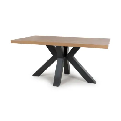 Rustic Oak Wooden Rectangular Large 160cm Dining Table