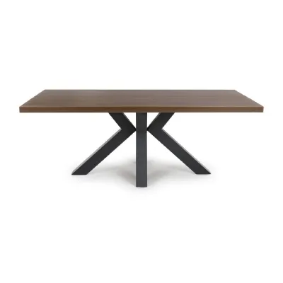 Smoked Oak Wooden Rectangular Large 160cm Dining Table