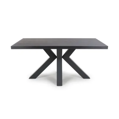 Black Wooden Rectangular Large 200cm Dining Table