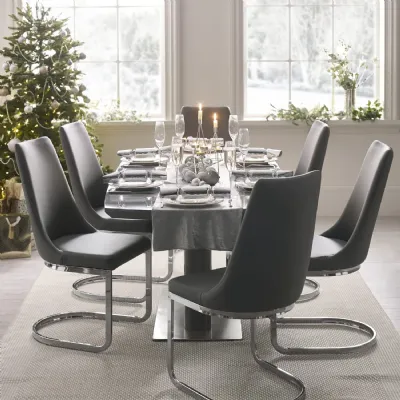 Set Of 2 Como Cantilever Dining Chairs
