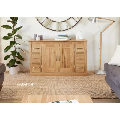 Mobel Oak Six Drawer Sideboard