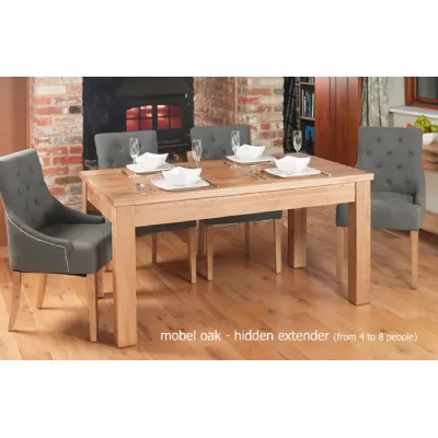 Mobel Hidden Extending Oak Dining Table (Seats 4 8)