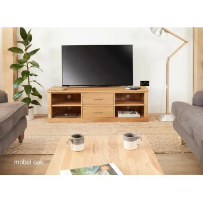 Mobel Oak Mounted Widescreen Television Cabinet