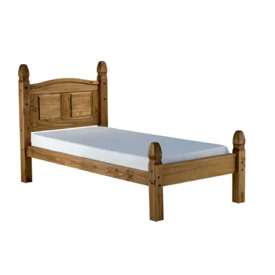 90cm Corona Low End Bed Pine