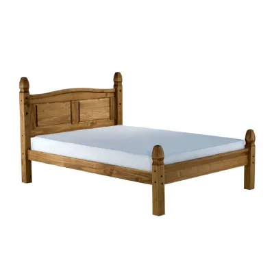 150cm Corona Low End Bed Pine