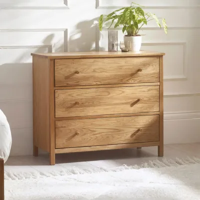 Coxmoor 3 Drawer Chest Oak