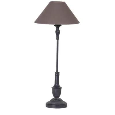 Black Thin Bedside Lamp With Shade