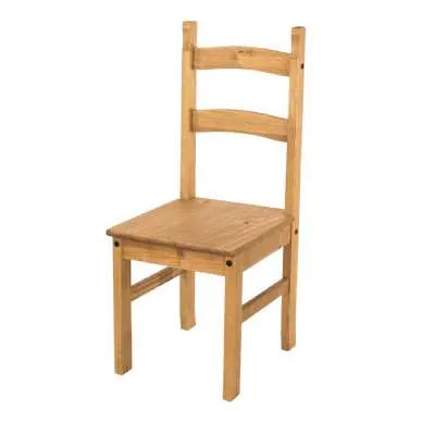 Corona Solid Pine Chairs With Oak stained finish (pair)