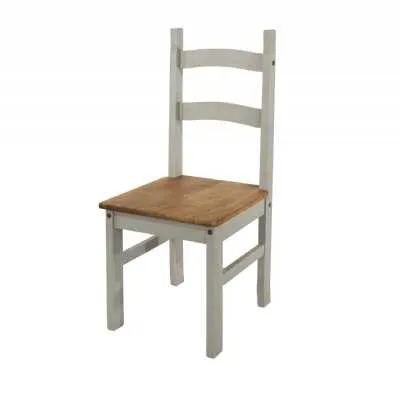 Corona Grey Solid Pine Chairs (pair)