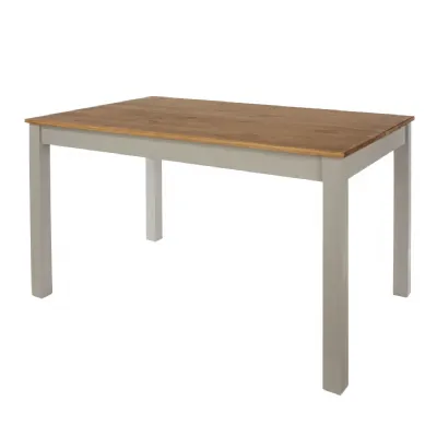 Grey Medium 150cm Rectangular Dining Table Antique Wax Top