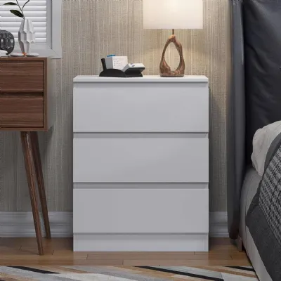 Carlton 3 Drawer Chest Of Drawers Matt White