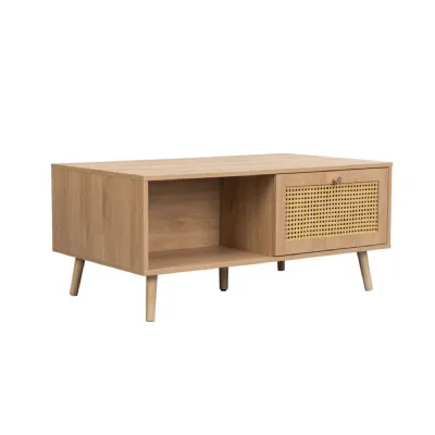 Croxley Rattan Coffee Table Oak
