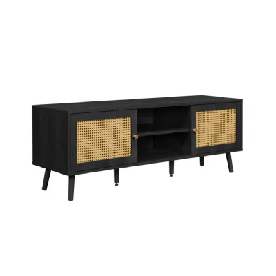 Croxley Rattan Large TV Unit Black