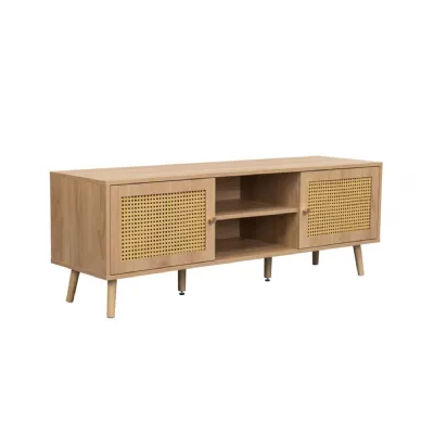 Croxley Rattan Large TV Unit Oak