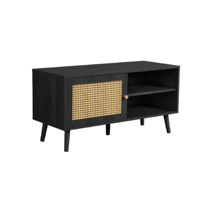 Croxley Rattan Small TV Unit Black