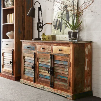 Reclaimed Wood 3 Door 3 Drawer Large Sideboard