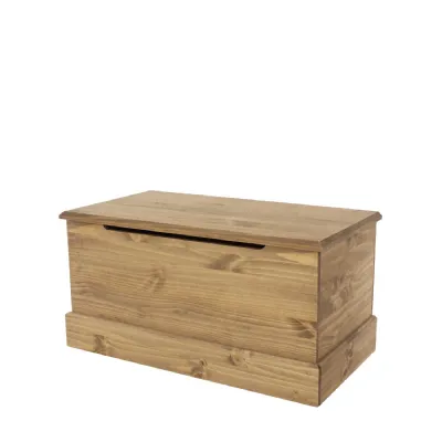 Antique Wax Wooden Storage Trunk Blanket Box Toy Chest