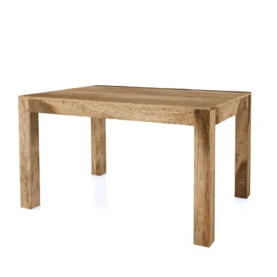 Modern Natural Mango Wood 135cm 4 Seater Dining Table