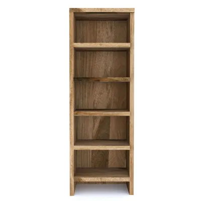 Modern Mango Wood CD DVD Rack Bookshelf