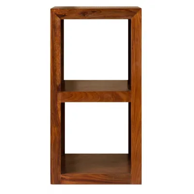 Modern Solid Sheesham Wood 2 Hole Vertical Unit