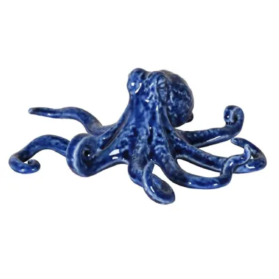 Ocean Blue Ceramic Octopus Ornament