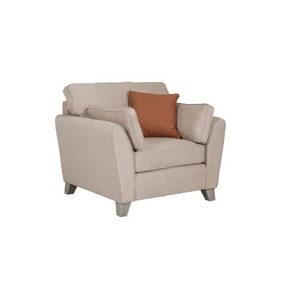 Biscuit Velvet Fabric Standard Back Occasional Armchair