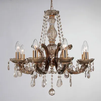 Mink Clear 8 Light Chandelier Acrylic Sconce Glass Droplet
