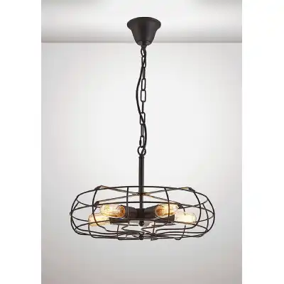 Claudia Pendant 5 Light E27 Black
