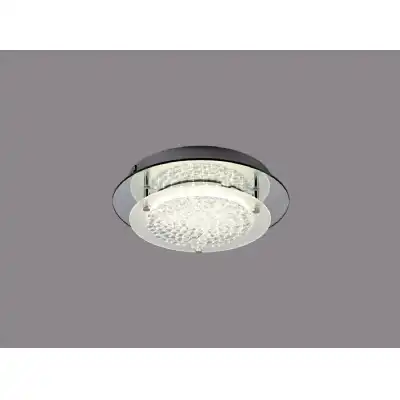 Gino Flush Ceiling, 280mm Round, 12W 1000lm LED 4000K Polished Silver