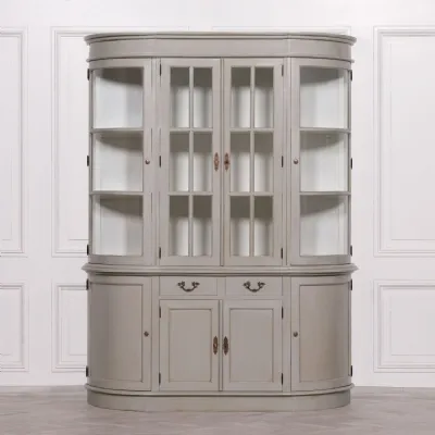 Large Grey Dresser Display Cabinet