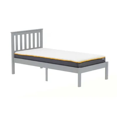90cm Denver Low End Bed Grey