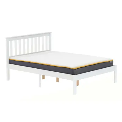 150cm Denver Low End Bed White