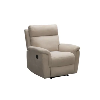 Natural Fabric Manual Recliner Armchair