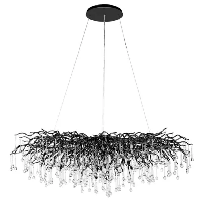 Raven Clear Glass Droplet Chandelier