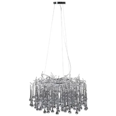 Oxid Silv. Drop. Chandelier