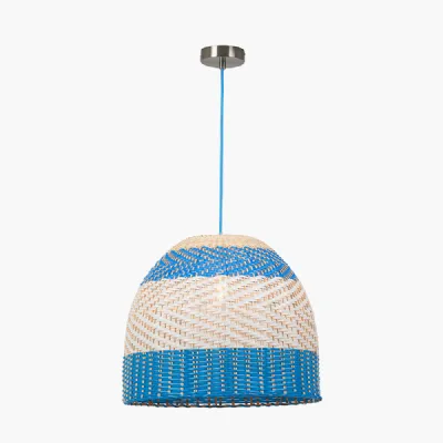 Brera Rattan Ceiling Pendant Cobalt